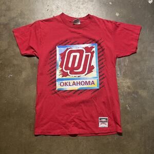 Vintage 90s Oklahoma University Red Nutmeg T-Shirt